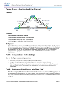 Packet Tracer - Configuring EtherChannel Instructions