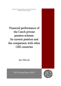 Financial performance of the Czech pension scheme: Its current