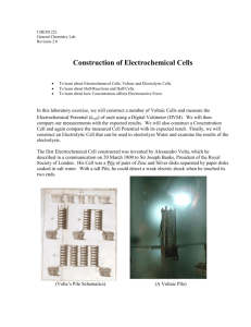 Construction of Electrochemical Cells