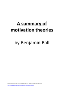 A summary of motivation theories by Benjamin Ball