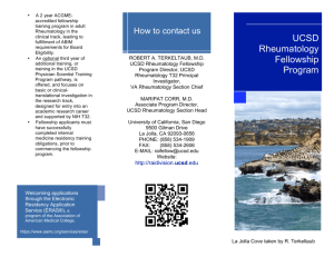 UCSD Rheumatology Fellowship Program