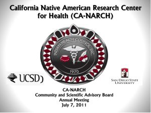 CA-NARCH update 2014 - Indian Health Council