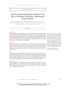 Selective Serotonin-Reuptake Inhibitors and Risk of