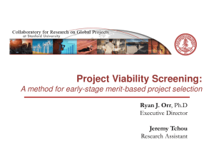 Project Viability Screening: