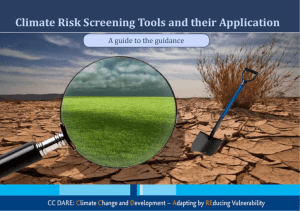 Climate Risk Screening Tools and their Application