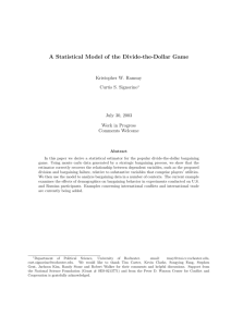 A Statistical Model of the Divide-the-Dollar Game