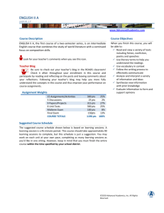 english ii a - Advanced Academics