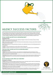 agency success factors