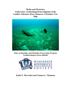 Myths and Mysteries: Underwater Archaeological Investigation of the
