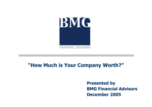How Much is Your Company Worth? - bmg