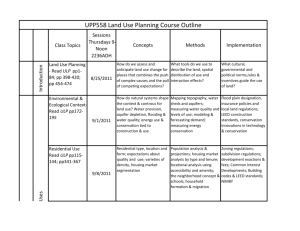 UPP558 Land Use Planning Course Outline