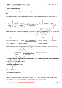 10th Carbon and Its Compounds Solved Paper-3[2-i]