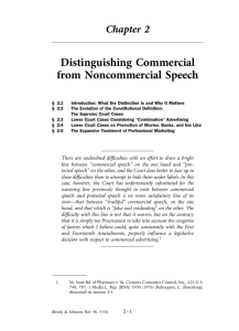 Distinguishing Commercial from Noncommercial Speech