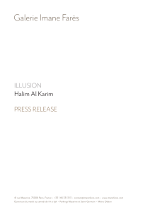 ILLUSION Halim Al Karim PRESS RELEASE