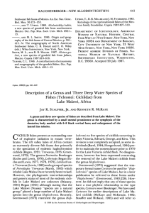 Description of a Genus and Three Deep Water Species of Fishes