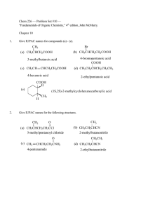 Chem 226 — Problem Set #10