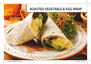 roasted vegetable & egg wrap