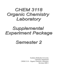 Southern Methodist University Chemistry Department CHEM 3118