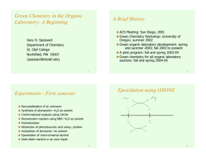 Power Point Presentation  - Green Chemistry