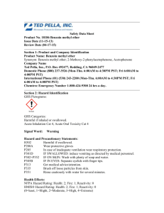 Safety Data Sheet Product No. 18186 Benzoin methyl ether Issue