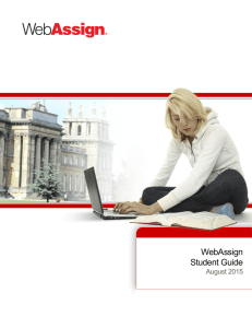 WebAssign Student Guide - Math Sciences Computing Facility
