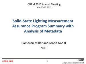 Solid-State Lighting Measurement Assurance Program Summary