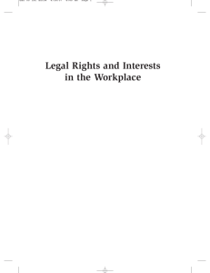 Legal Rights and Interests in the Workplace