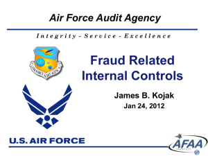 Internal Controls Over Fraud Briefing