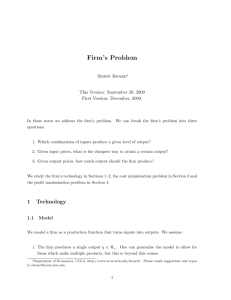 Firm's Problem - UCLA Economics