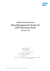 Data Management Guide for SAP Business Suite