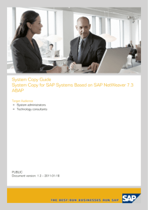 System Copy for SAP Systems Based on SAP