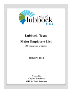 Lubbock, Texas Major Employers List