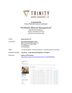 Profitable Mineral Management