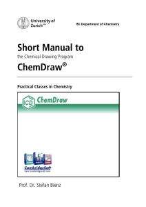Short Manual to ChemDraw - Department of Chemistry