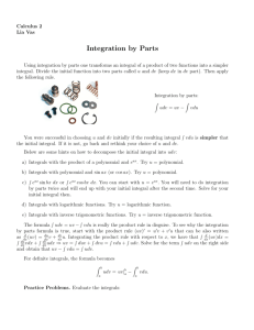 Integration by Parts