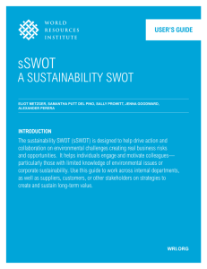 a sustainability swot - World Resources Institute