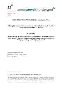 Defining Environmental Risk Assessment - EFSA