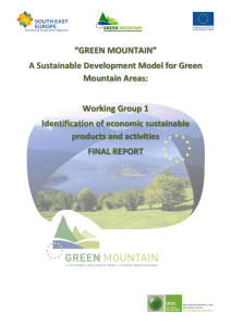 Report from analysis of sustainable economic activities and products