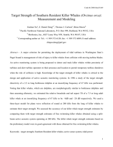 Target Strength of Southern Resident Killer Whales