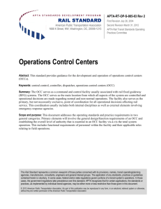 Operations Control Centers - American Public Transportation