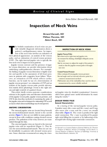 Inspection of Neck Veins