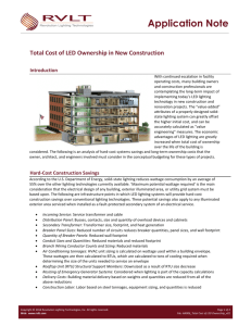 Total Cost of LED Ownership in New Construction