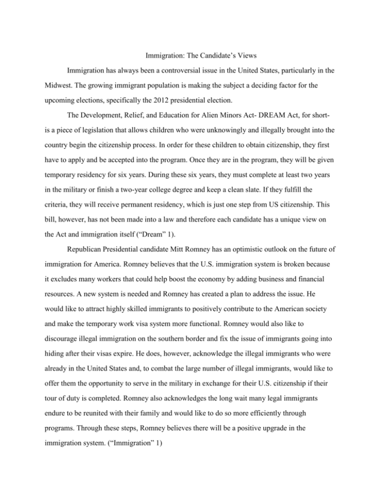 college application essay about immigration