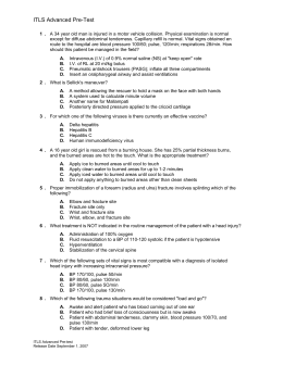 ITLS Advanced Pre-Test 8th Edition Exam Version 8.1 – November