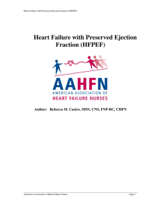 Heart Failure with Preserved Ejection Fraction (HFPEF)