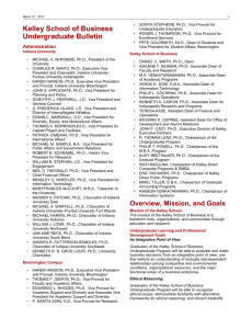 Kelley School of Business - Academic Bulletins