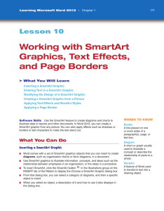 Working with SmartArt Graphics, Text Effects, and Page Borders