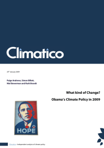 Obama's Climate Policy 2009
