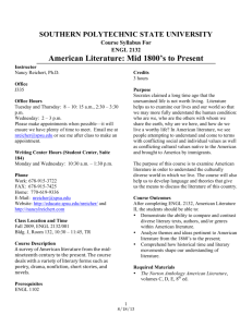 American Literature: Mid 1800's to Present