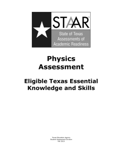 Physics Assessment - Texas Education Agency